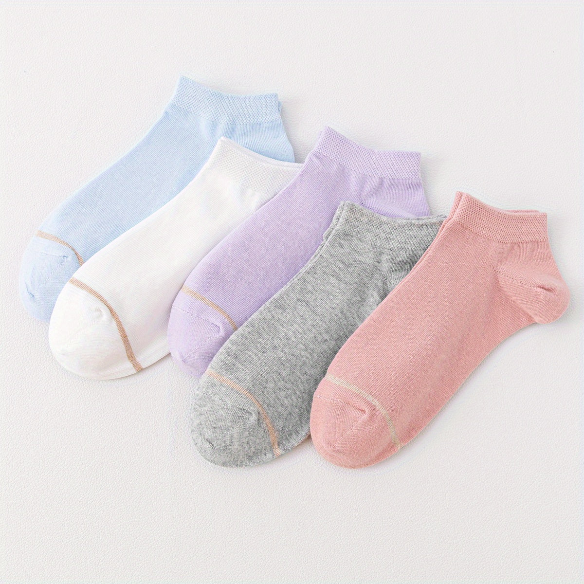 5 Pairs Sports Ankle Socks Lightweight All match Women's Stockings