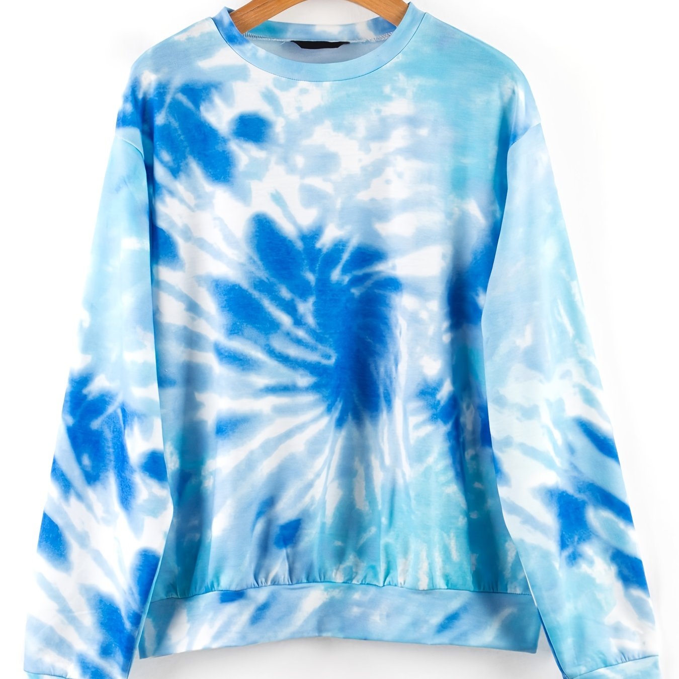 Tie Dye Round Neck Hoodie Casual Stylish Sweatshirt Women's