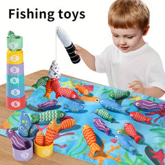 Kids Fishing Toy Set with Rod and Bucket