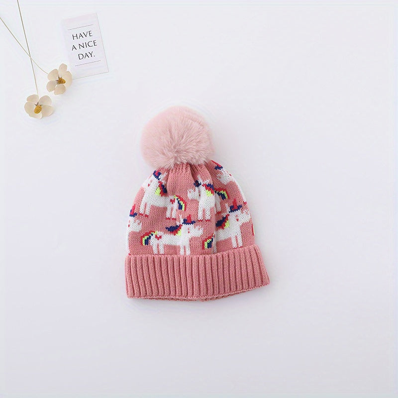 Warm Woolen Hat Unicorn Ear Protection For Baby Boys And Girls