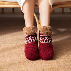 Plush Lined Socks Soft & Warm Low Cut Floor Socks Women's