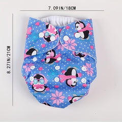 Cute Baby Diaper with Snap Buttons Fleece Knit & Adjustable