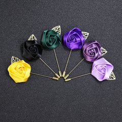 Men's Wedding Groom Rose Suit Brooch