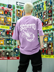 Scorpion Pattern Print Men's Short Sleeve T-shirt Graphic Tee