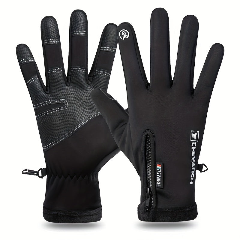 Non-slip Touch Screen Warm Gloves Windproof Waterproof Plus Velvet Gloves