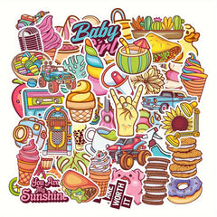 50pcs Waterproof Vinyl Stickers for Water Bottles Laptop Skateboard Computer