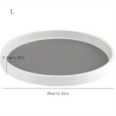 360° Rotating Seasoning Tray Dip Bowl Fruit Dish Bathroom Shelf Storage Rack