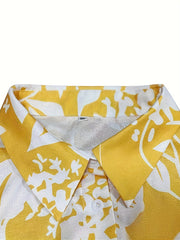 Casual Blouse Women's Floral Print Button Up Long Sleeve Shirt