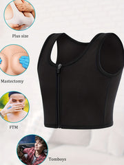 Zipper Shaping Tank Tops Waist Trainer Tummy Control Slimmer Top