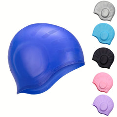Silicone Swimming Cap for Men and Women - Perfect Fit and Hair Protection