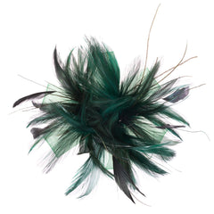 Feather Mesh Corsage Head Clip for Party Dance Christmas Horse Racing