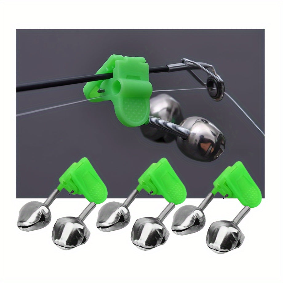 10pcs Fishing Pole Bite Indicators Twin Bells Bite Alarm