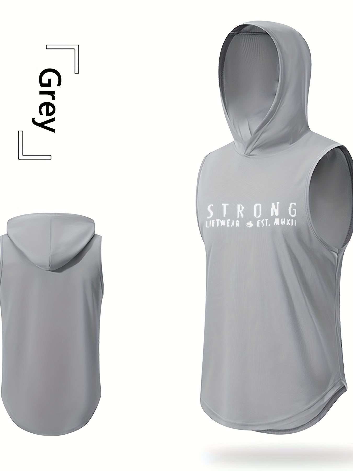 Men's Quick Drying Sports Hooded Tanktop for Gym Training