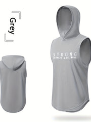 Men's Quick Drying Sports Hooded Tanktop for Gym Training