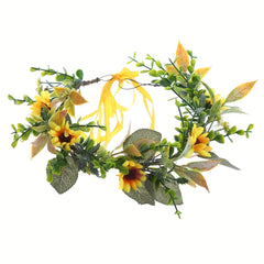 Kids Sunflower Wreath Hair Accessory for Girls