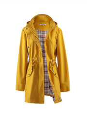 Hooded Zip Up Coat Casual Long Sleeve Coat For Fall & Winter