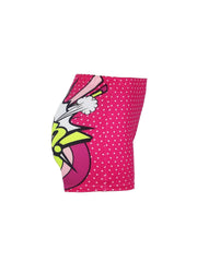 Plus Dot & Pop Art Print Elastic High Rise Skinny Shorts