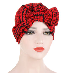 Vintage Bow Beanie Lightweight Hair Styling Cap Turban Hat