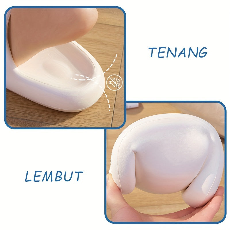 Women's Platform Pillow Slides Solid Open Toe Non Slip Slippers
