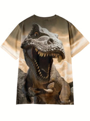 3D Print T Rex T Shirt for Boys - Summer Outdoor Fun