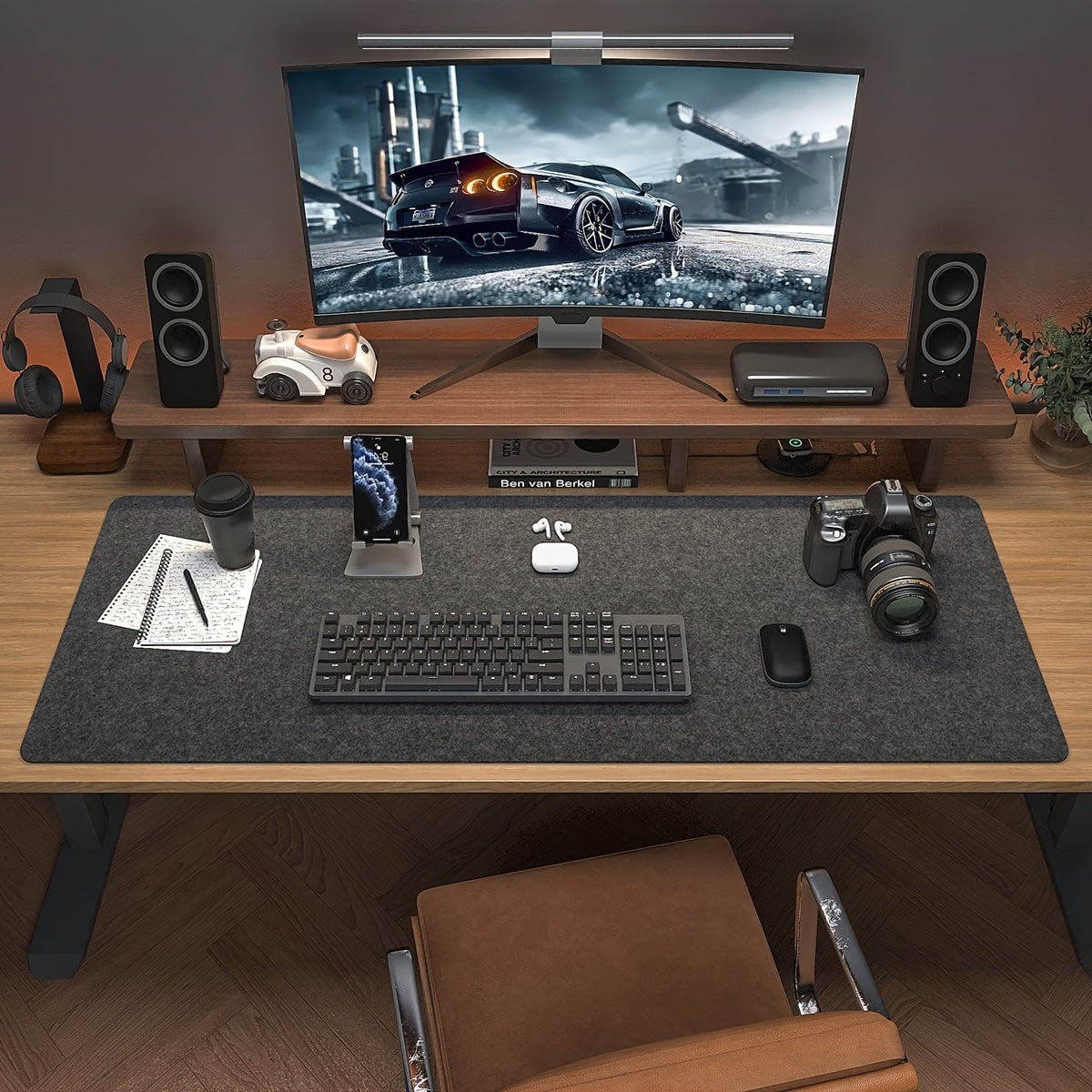 Oversized Felt Mouse Pad Non slip Felt Table Mat Desk Pad Protection
