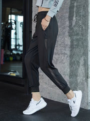 Mesh Stitching Sports Cropped Pants Women's Activewear