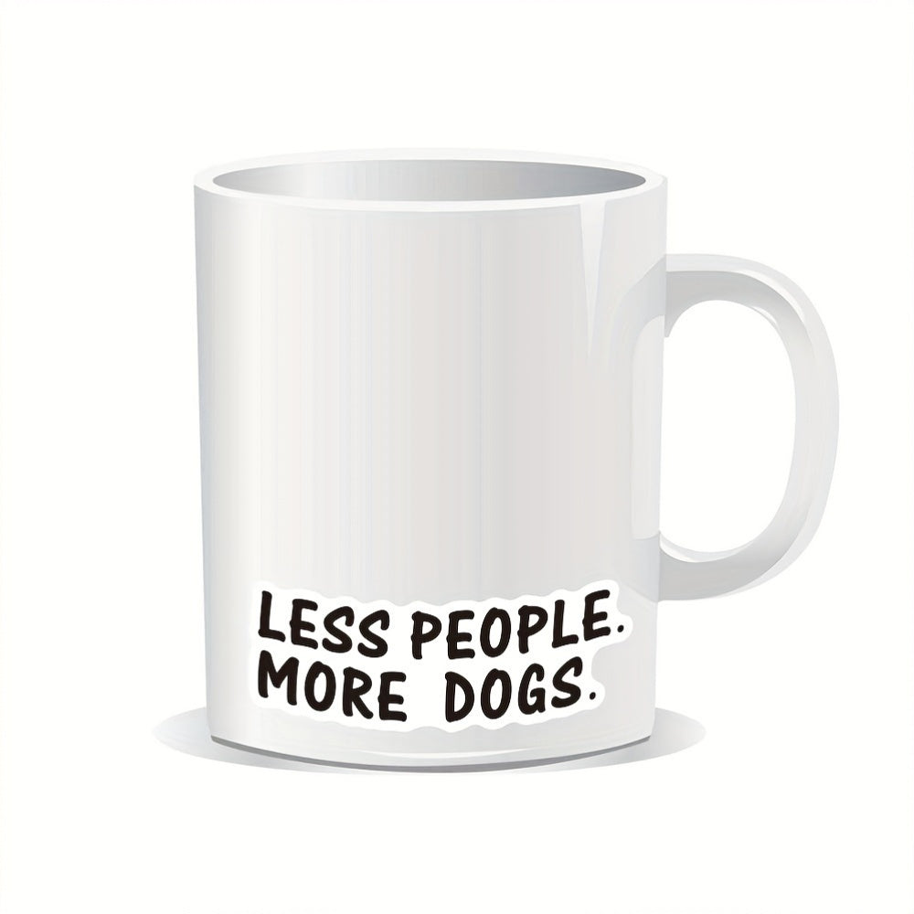 3Pces Set Less People More Dogs Sticker Resc..