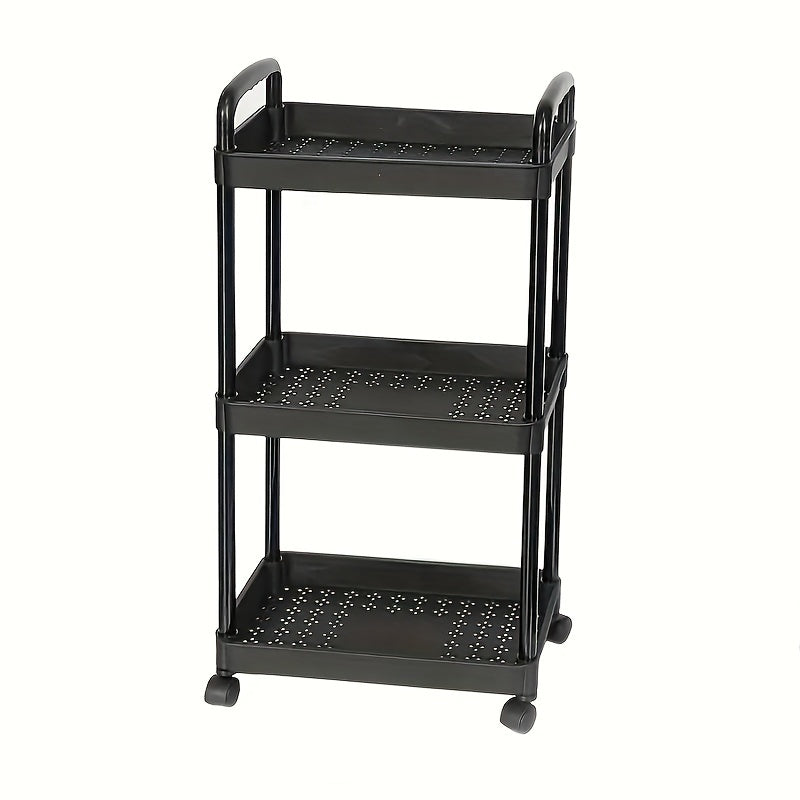 Kitchen Utility Cart with Wheels Plastic Storage Cart