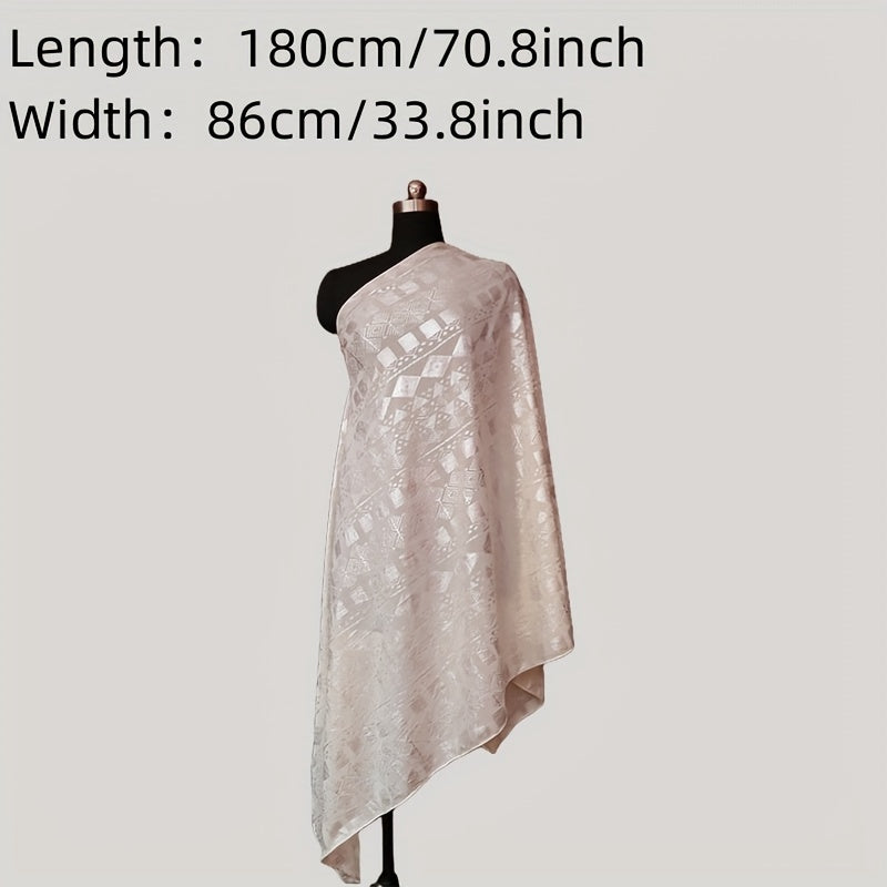 Oversized Chiffon Scarf Classic Hot Stamping Hijab Shawl Women Headscarf
