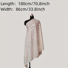 Oversized Chiffon Scarf Classic Hot Stamping Hijab Shawl Women Headscarf