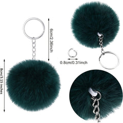 Soft Pompom Charm Keychain Key Ring Pendant Ornamen