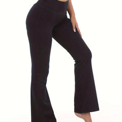 Women's Soft Bootcut Pants Tummy Control High Waist Flare Pants