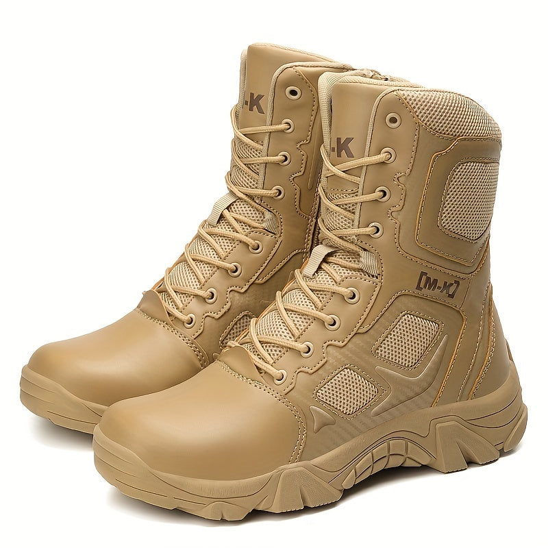 Men's High Top Military Style Hiking Boots Non Slip Lace Up Shoes