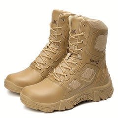 Men's High Top Military Style Hiking Boots Non Slip Lace Up Shoes