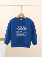 Casual Graphic Letter Print Sweatshirt For Boys
