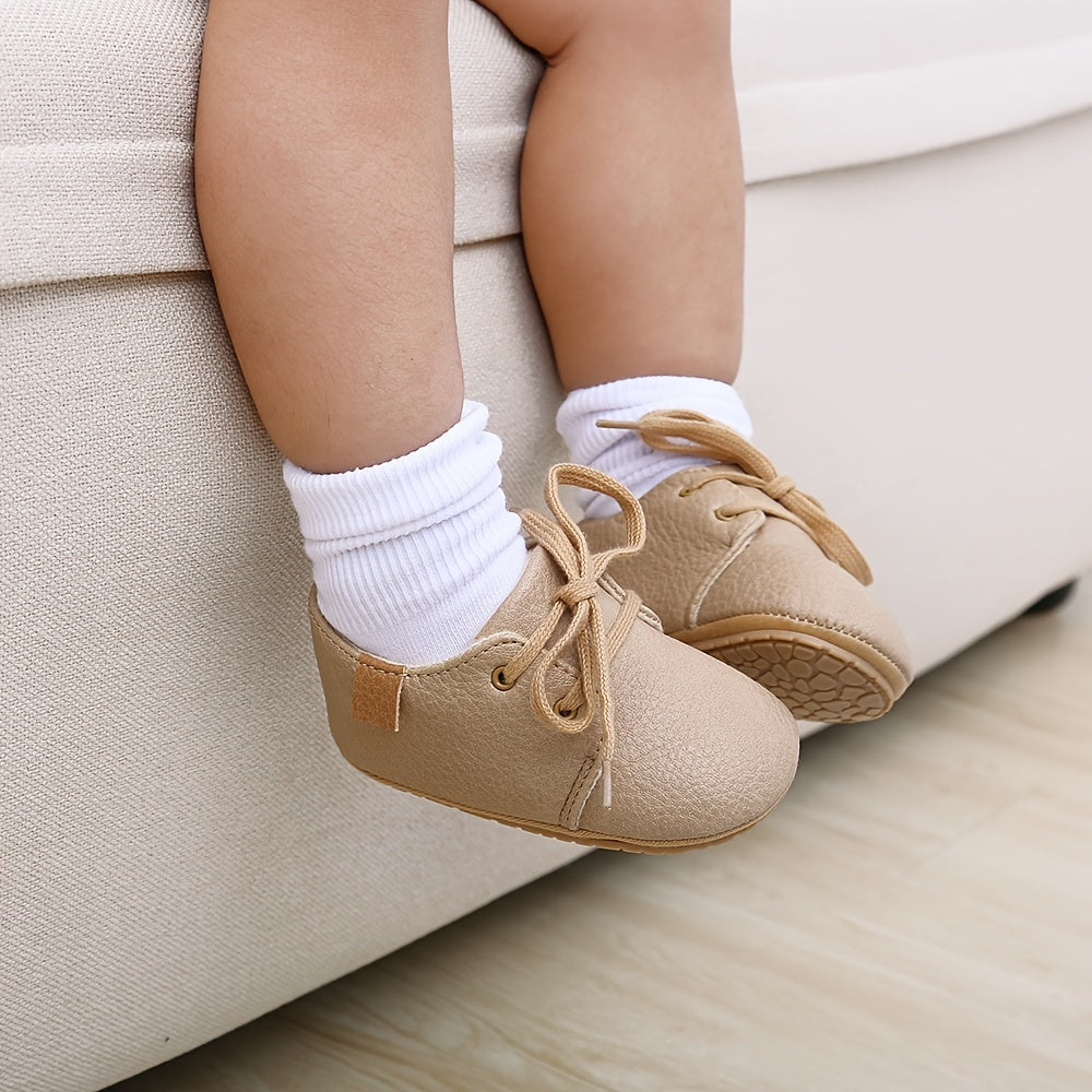 Baby Oxford Shoes Soft Rubber Sole Sneakers Anti Slip Toddler Walking Shoes