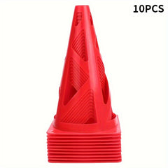 10pcs Training Cone Cylinder Sport Football Soccer Rugby Obstacles