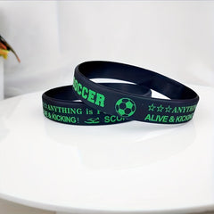 4PCS Football Wristband Silicone Bracelet Sports Party Accessory Gift