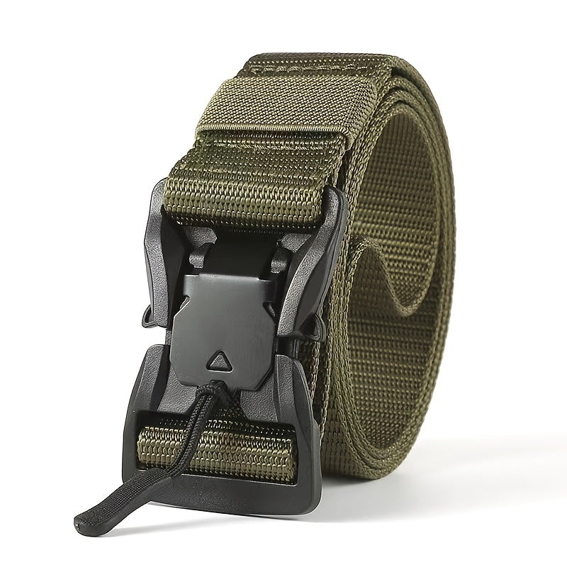 Outdoor Tactical Belt Men's Nylon Knitted Belt Magnetic Buckle
