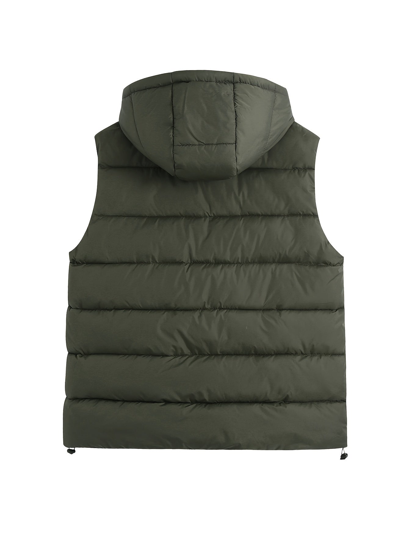 Solid Hooded Padded Vest Women's Winter Clothing
