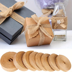 5M Natural Jute Ribbon Bow Crafts DIY Vintage Jute Burlap Gift Wrapping Sewing