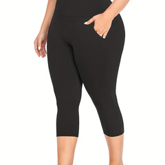 Sports Leggings Women's Plus Plain Pipping Fitness Leggings