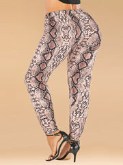 Snake Print High Waist Leggings