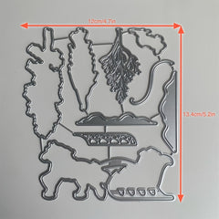 Horse & Sleigh Clear Stamp & Metal Cutting Dies DIY Scrapbooking Decor