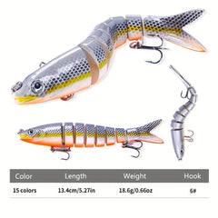 1pc Fishing Lures Section Swimbait CrankBait Bionic Artificial Bait