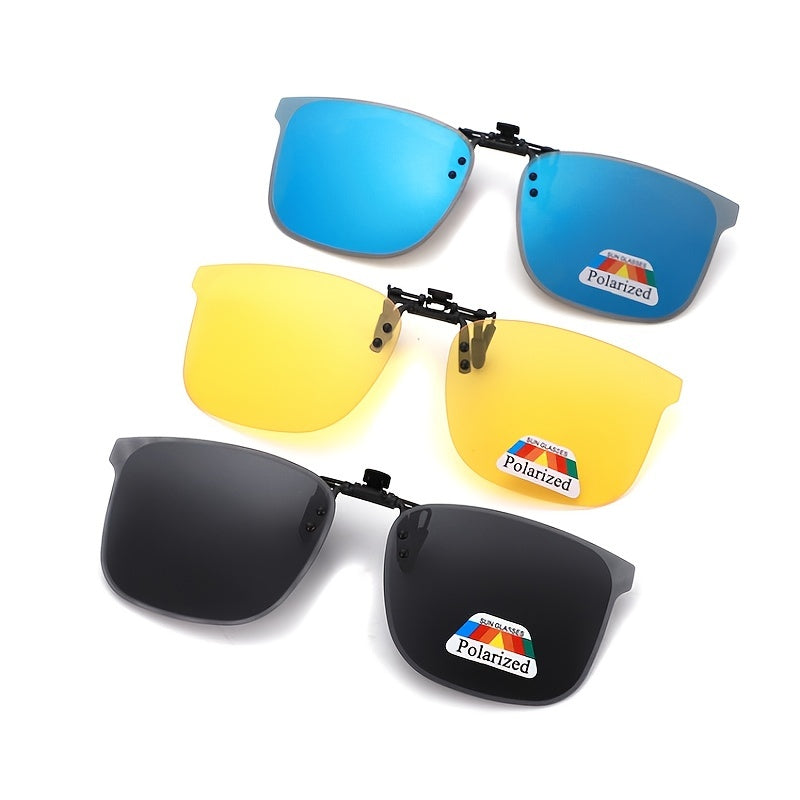 Neutral Frame Polarized Clip-on Light Lens Metal Glasses