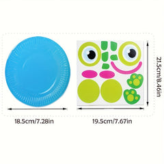 10 Patterns Pack Paper Plate Art Set DIY Animal Art Supplies