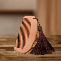 Handcrafted Wooden Hairbrush with Tassel - Hair Massage and Styling