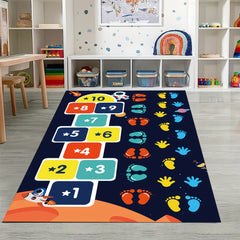 Hop & Count Hopscotch Rug Mat Large Area Rug Car Rug Hopscotch Mat For Kids