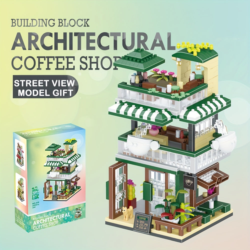 Street View Building Model Creative Blocks Ornaments Decoration